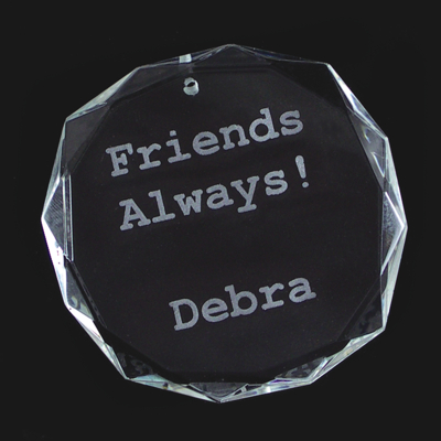Crystal Round Facet Ornament Crystal Round Facet Ornament