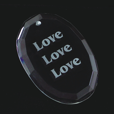 Crystal Oval Facet Ornament Crystal Oval Facet Ornament