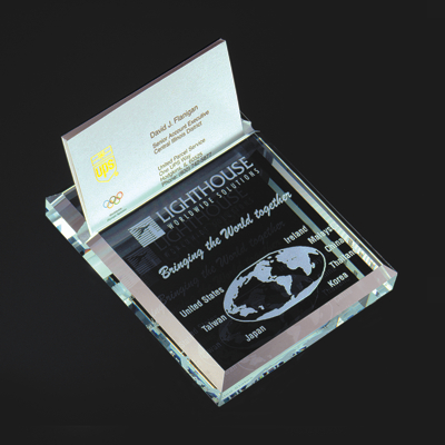 Business Card Holder (Glass, Beveled Edge) Business Card Holder (Glass, Beveled Edge)