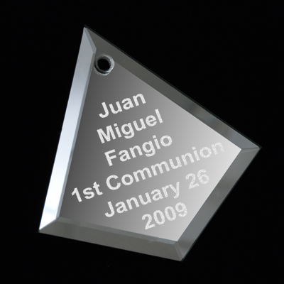 Mirrored Glass Diamond Ornament Mirrored Glass Diamond Ornament