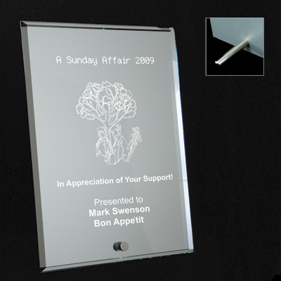 Mirrored Glass Plaque Mirrored Glass Plaque