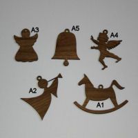 Wood Holiday Ornaments (A) Wood Holiday Ornaments (A)