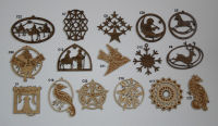 Wood Holiday Ornaments (C-1) Wood Holiday Ornaments (C-1)