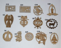 Wood Holiday Ornaments (C-2) Wood Holiday Ornaments (C-2)